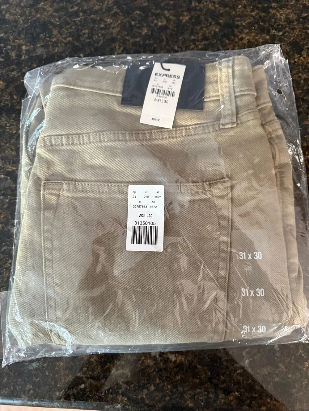 Express Men’s Chino Pants - Light Khaki